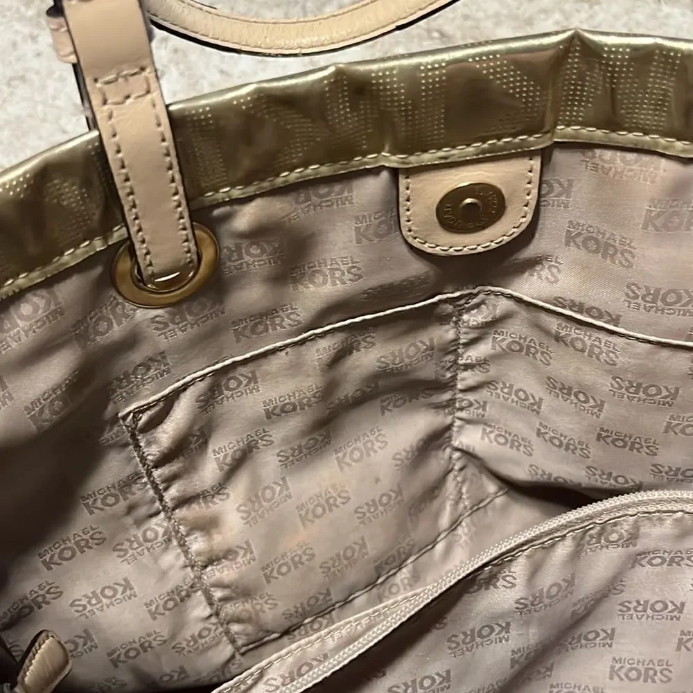 Michael Kors - Metallic Gold - Jetset Logo Tote Handbag